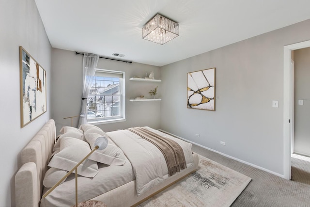 bedroom with carpet floors