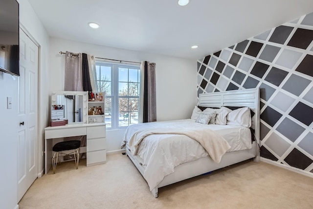 view of carpeted bedroom