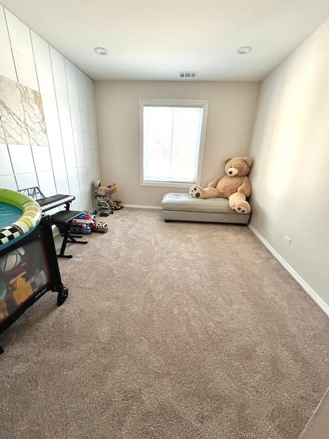 interior space featuring carpet floors