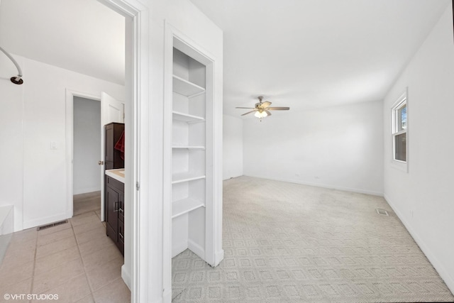 interior space with light colored carpet