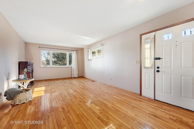 entrance foyer featuring light wood-type flooring