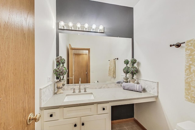 bathroom featuring tile patterned floors and vanity