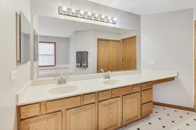 bathroom featuring vanity