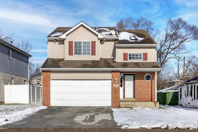 view of front of house featuring a garage