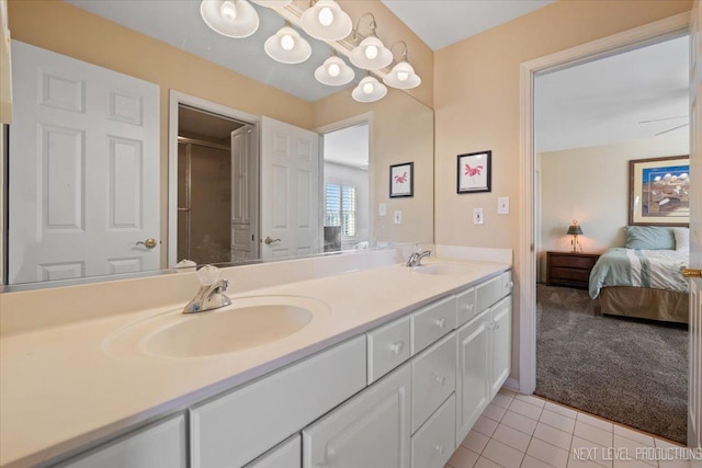 bathroom featuring vanity and tile patterned floors