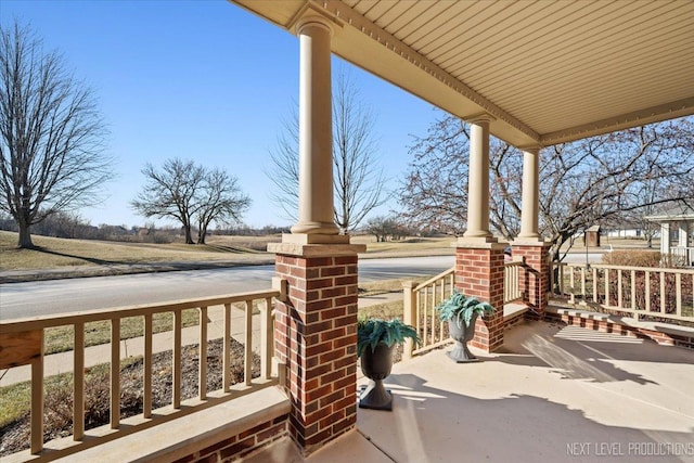 view of patio / terrace featuring covered porch