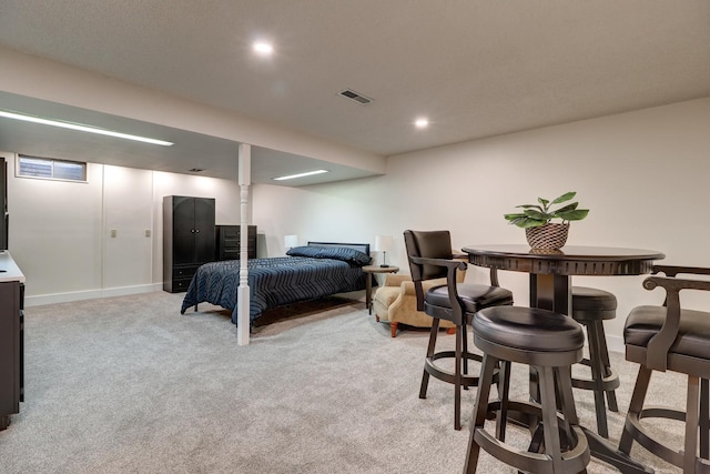 view of carpeted bedroom