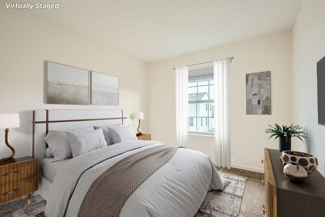 view of carpeted bedroom