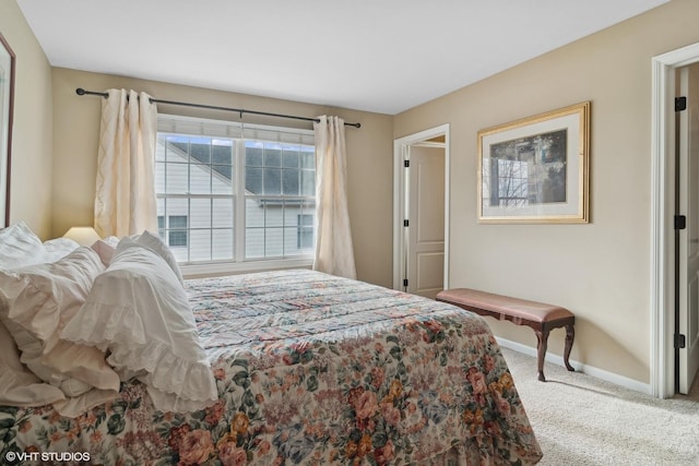 bedroom featuring carpet