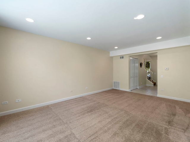 view of carpeted empty room