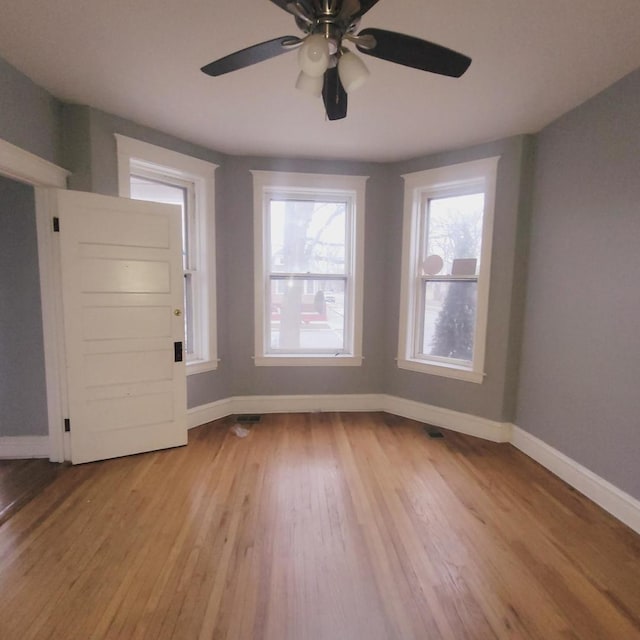 interior space with light hardwood / wood-style floors