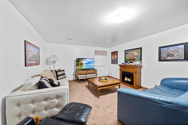 view of carpeted living room