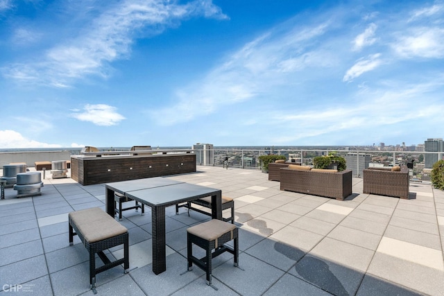 view of patio featuring an outdoor hangout area