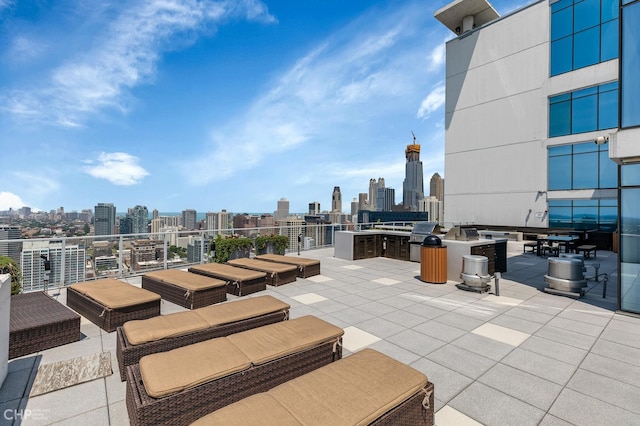 view of patio / terrace with a grill