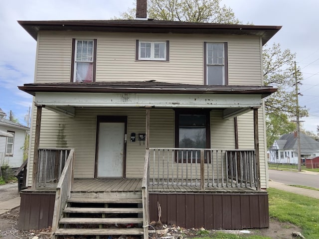 view of front facade with covered porch