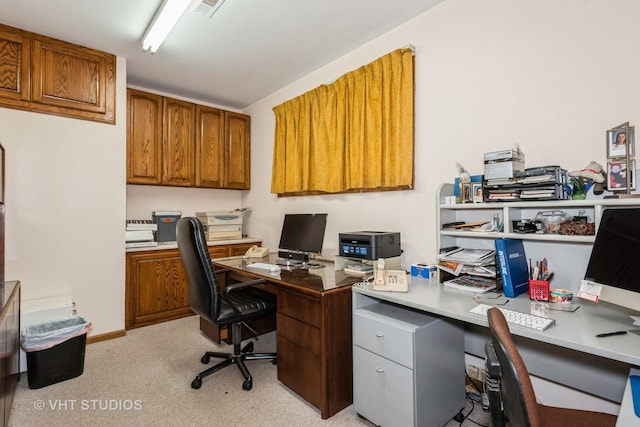 office space with built in desk