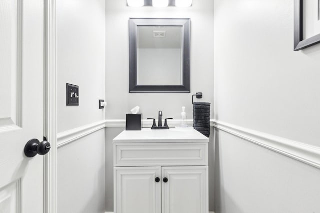 bathroom featuring vanity