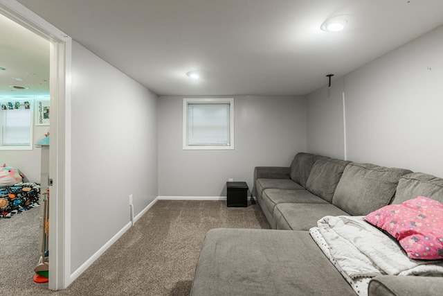 view of carpeted living room