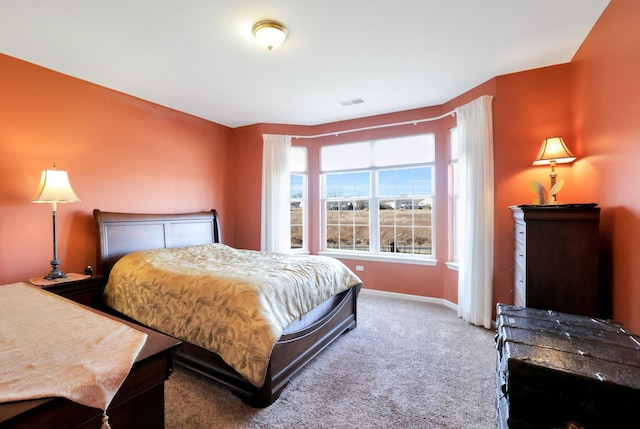 bedroom with carpet floors