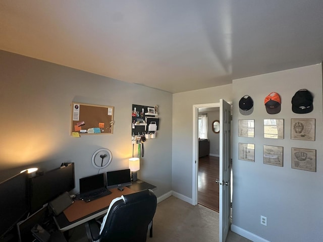 view of carpeted office