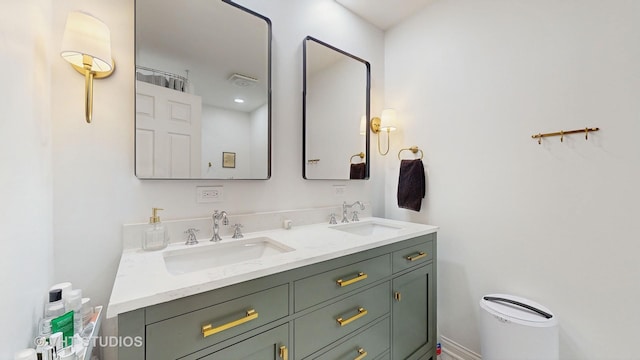 bathroom featuring vanity