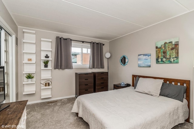 bedroom with carpet floors