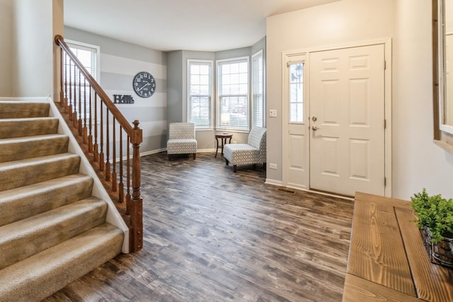 entryway featuring dark hardwood / wood-style flooring