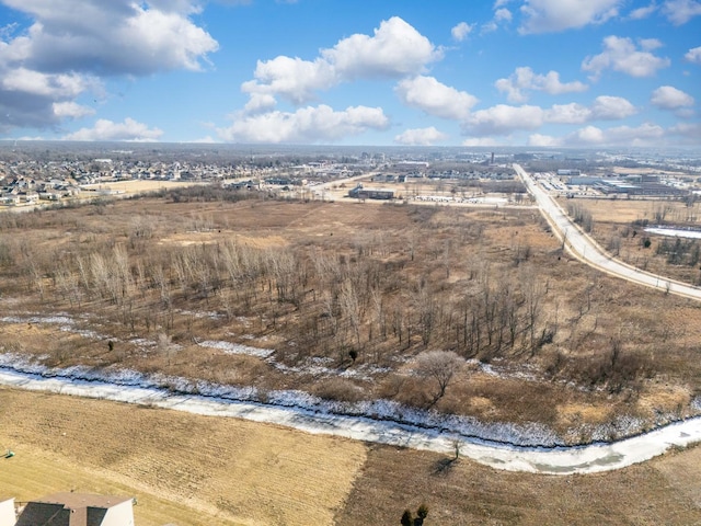 drone / aerial view featuring a rural view