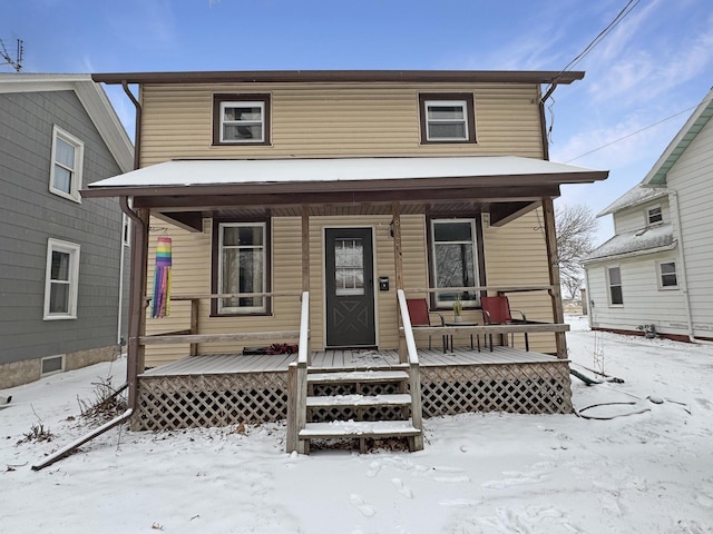 view of front of home featuring a porch