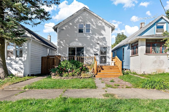 exterior space featuring a wooden deck