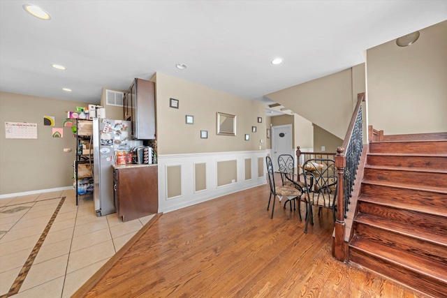 interior space featuring light hardwood / wood-style flooring