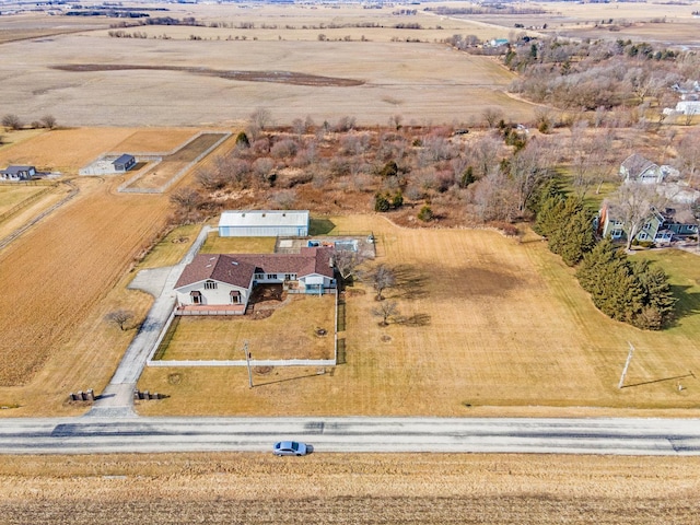 drone / aerial view featuring a rural view