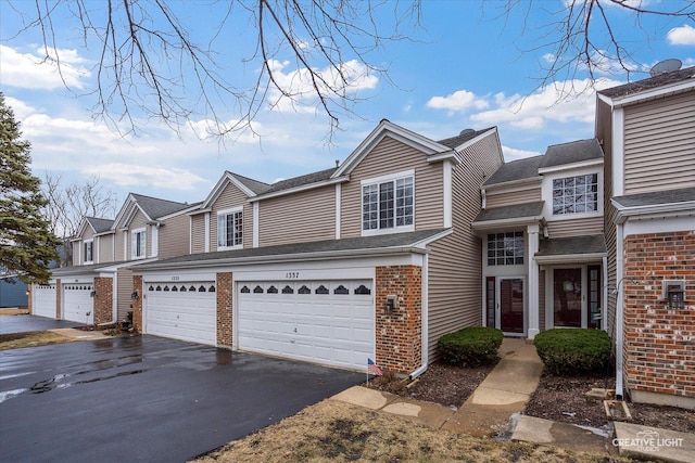 view of property featuring a garage