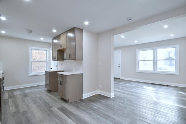 kitchen featuring wood-type flooring