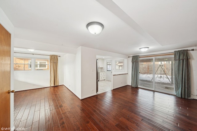 empty room featuring hardwood / wood-style flooring