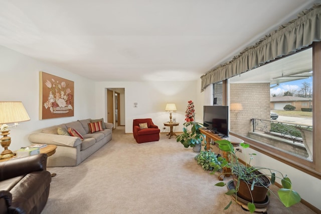 view of carpeted living room