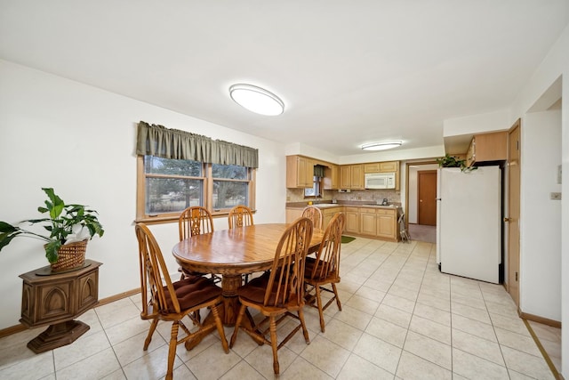 view of tiled dining area