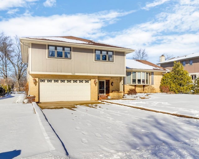 tri-level home with a garage