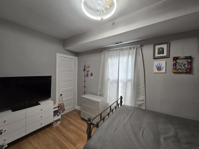 bedroom featuring light hardwood / wood-style floors