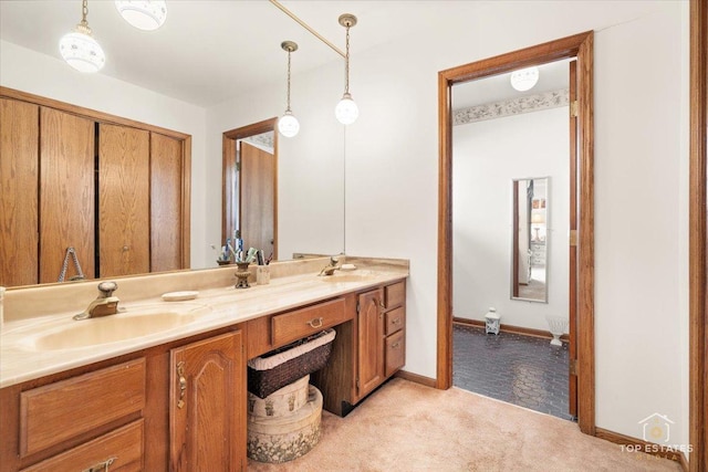 bathroom featuring vanity