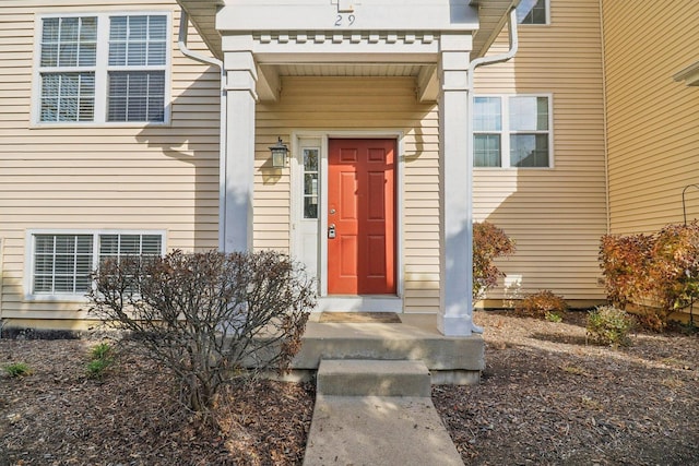 view of doorway to property