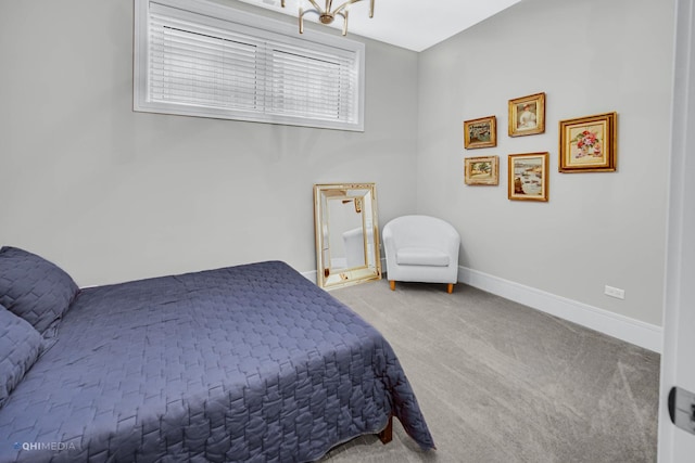 bedroom featuring carpet floors