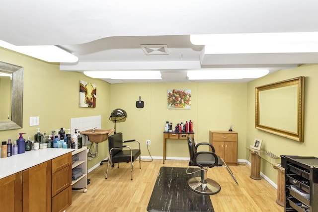 interior space featuring light hardwood / wood-style flooring