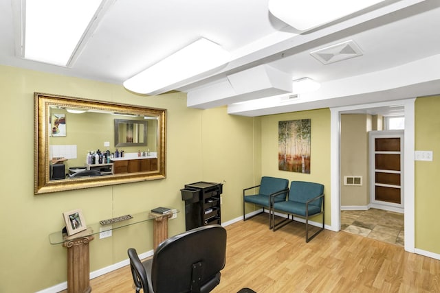 interior space featuring light hardwood / wood-style floors