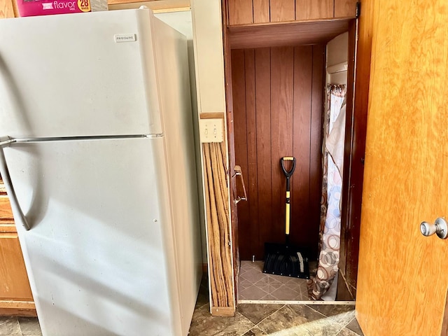 interior space with white refrigerator