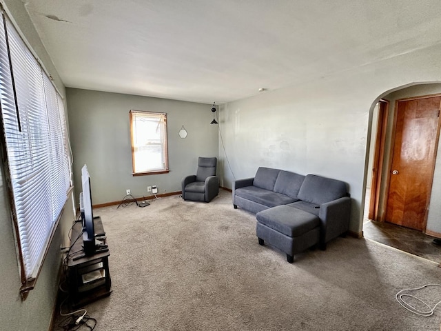 view of carpeted living room