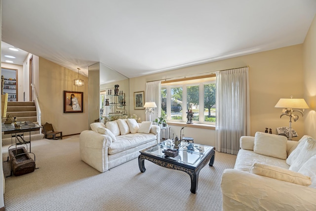 view of carpeted living room