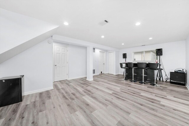 interior space with light wood-type flooring