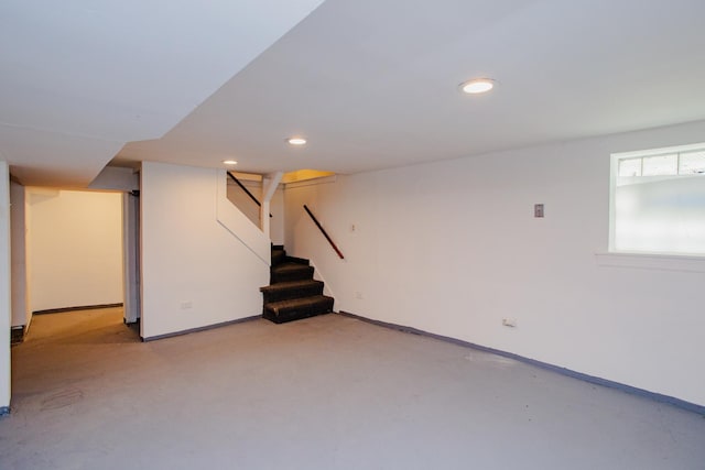 view of basement