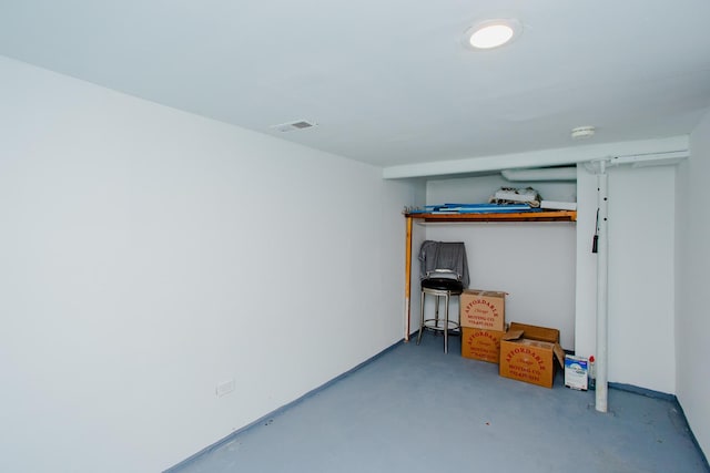 view of basement